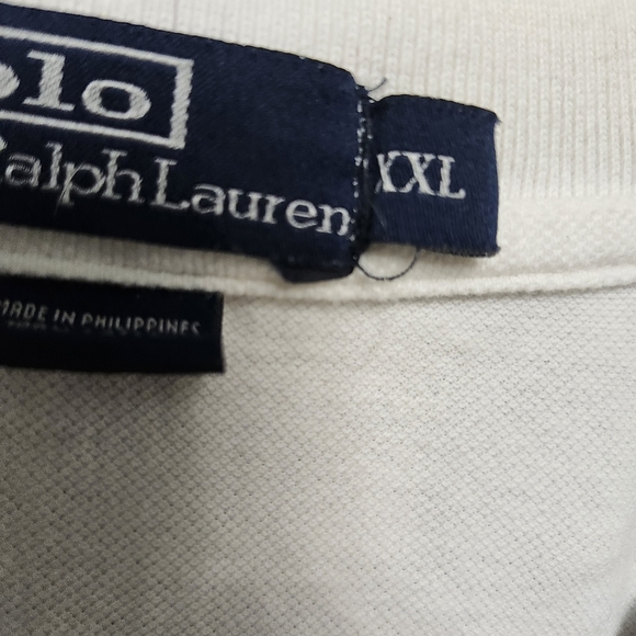 Polo by Ralph Lauren Classic White Polo with Pink Emblem - Picture 3 of 6